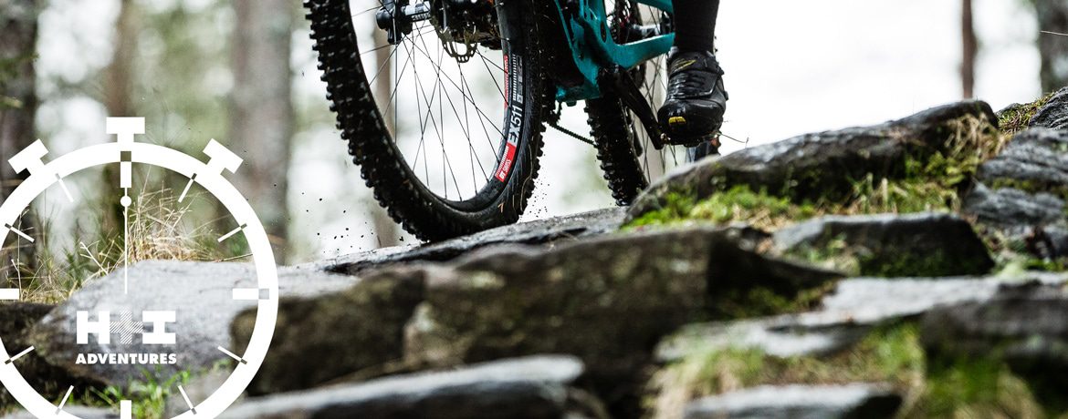 MTB Minute showing you how to ride a rock garden
