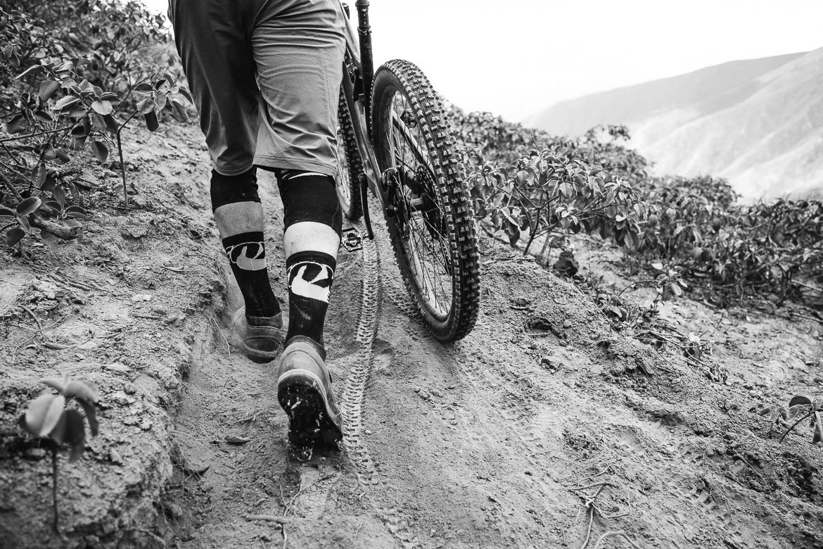 Mountain biking in the desert of Ecuador