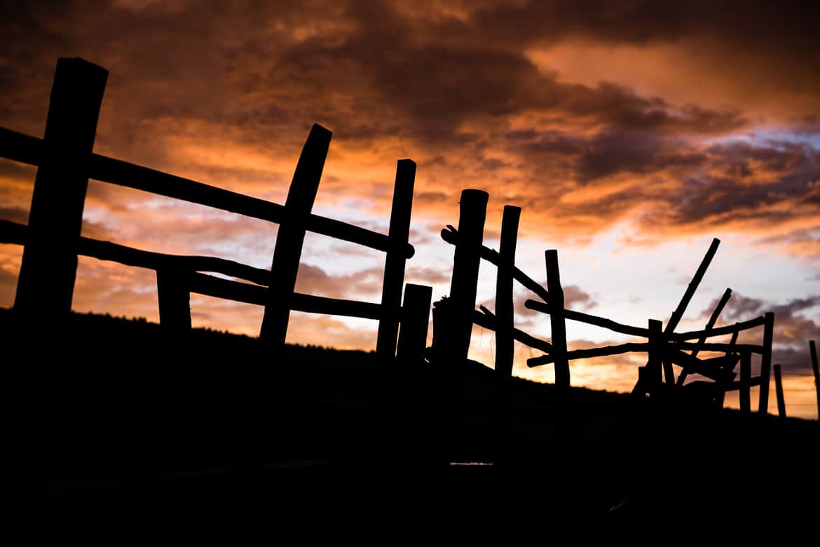 Sunset over a hacienda in Ecuador