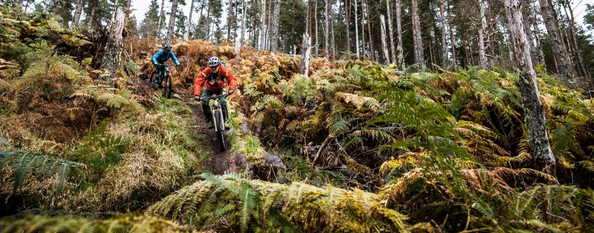 Riding with Hans Rey in Inverness, Scotland.
